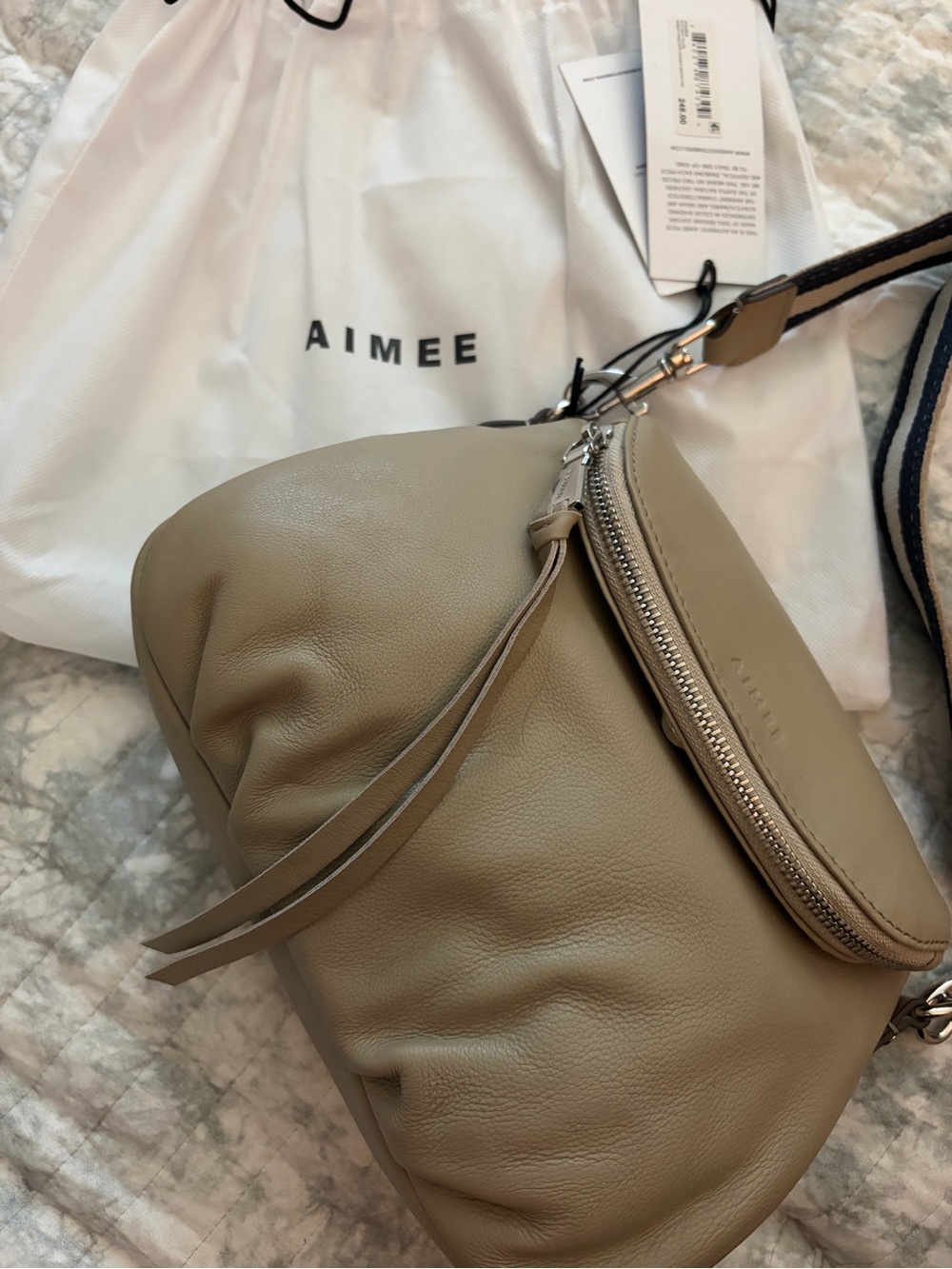 Aimee Kestenberg Dual Entry Leather Crossbody, w/two way strap